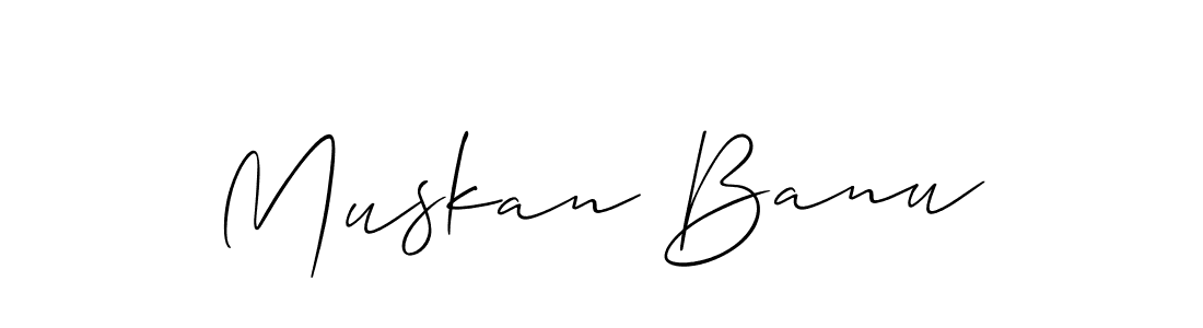 Design your own signature with our free online signature maker. With this signature software, you can create a handwritten (Allison_Script) signature for name Muskan Banu. Muskan Banu signature style 2 images and pictures png