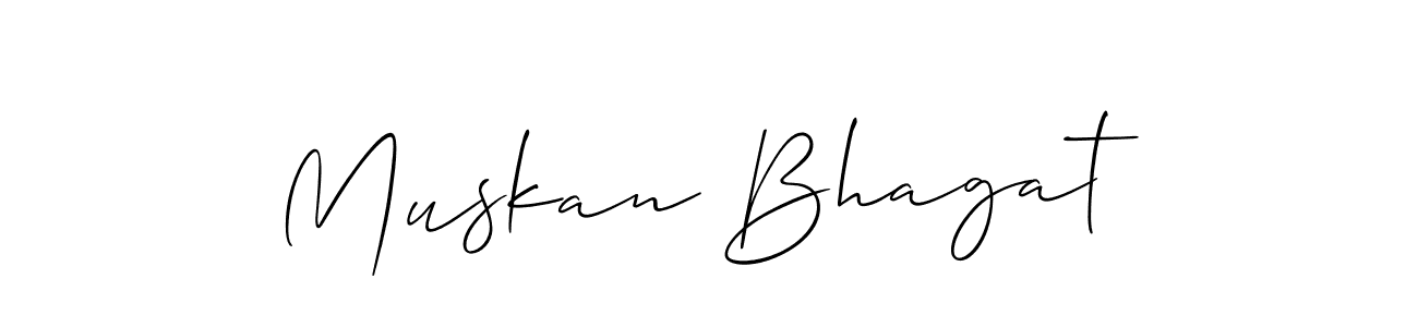 Muskan Bhagat stylish signature style. Best Handwritten Sign (Allison_Script) for my name. Handwritten Signature Collection Ideas for my name Muskan Bhagat. Muskan Bhagat signature style 2 images and pictures png