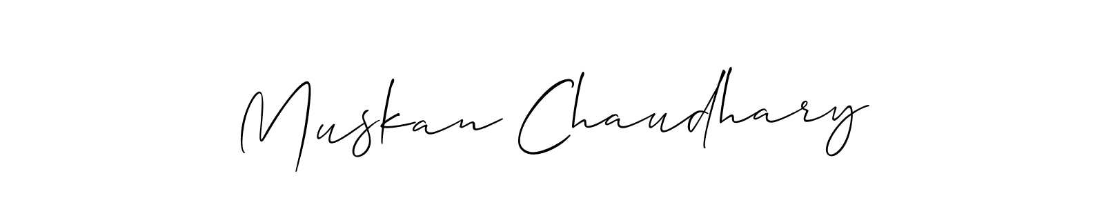 Muskan Chaudhary stylish signature style. Best Handwritten Sign (Allison_Script) for my name. Handwritten Signature Collection Ideas for my name Muskan Chaudhary. Muskan Chaudhary signature style 2 images and pictures png