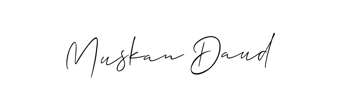 How to make Muskan Daud signature? Allison_Script is a professional autograph style. Create handwritten signature for Muskan Daud name. Muskan Daud signature style 2 images and pictures png