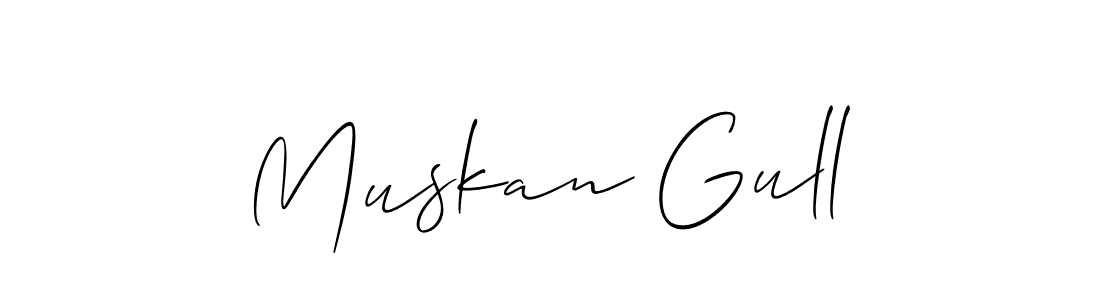 How to make Muskan Gull signature? Allison_Script is a professional autograph style. Create handwritten signature for Muskan Gull name. Muskan Gull signature style 2 images and pictures png