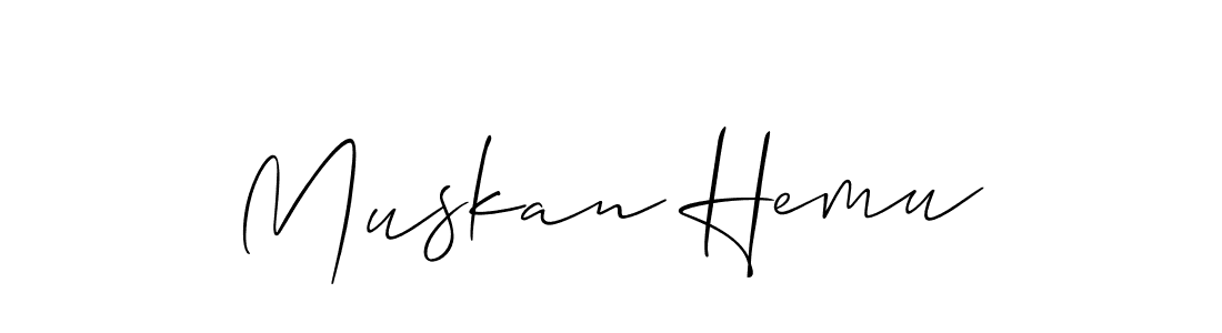 Best and Professional Signature Style for Muskan Hemu. Allison_Script Best Signature Style Collection. Muskan Hemu signature style 2 images and pictures png