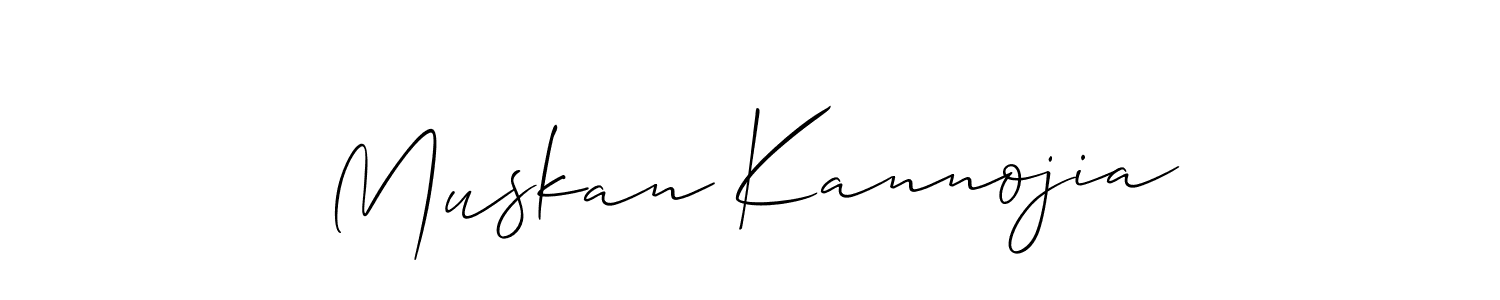 Make a beautiful signature design for name Muskan Kannojia. With this signature (Allison_Script) style, you can create a handwritten signature for free. Muskan Kannojia signature style 2 images and pictures png
