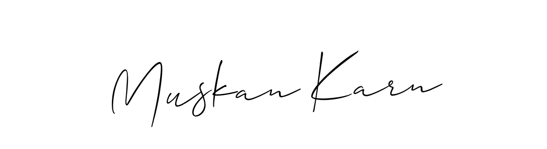 Make a short Muskan Karn signature style. Manage your documents anywhere anytime using Allison_Script. Create and add eSignatures, submit forms, share and send files easily. Muskan Karn signature style 2 images and pictures png