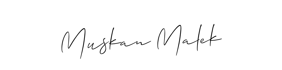 Design your own signature with our free online signature maker. With this signature software, you can create a handwritten (Allison_Script) signature for name Muskan Malek. Muskan Malek signature style 2 images and pictures png