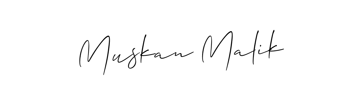 Create a beautiful signature design for name Muskan Malik. With this signature (Allison_Script) fonts, you can make a handwritten signature for free. Muskan Malik signature style 2 images and pictures png
