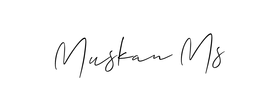 Make a beautiful signature design for name Muskan Ms. With this signature (Allison_Script) style, you can create a handwritten signature for free. Muskan Ms signature style 2 images and pictures png