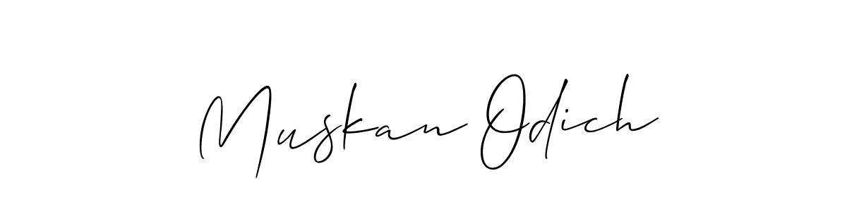 Design your own signature with our free online signature maker. With this signature software, you can create a handwritten (Allison_Script) signature for name Muskan Odich. Muskan Odich signature style 2 images and pictures png
