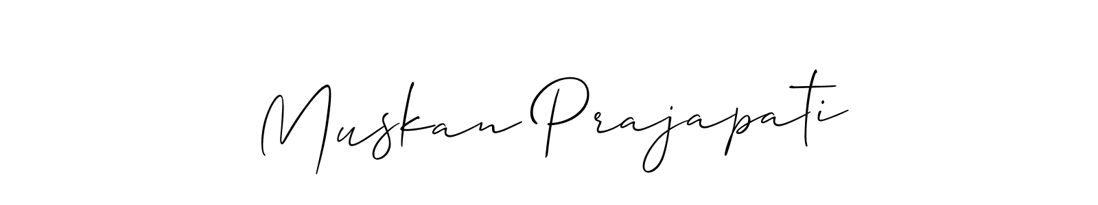 Use a signature maker to create a handwritten signature online. With this signature software, you can design (Allison_Script) your own signature for name Muskan Prajapati. Muskan Prajapati signature style 2 images and pictures png