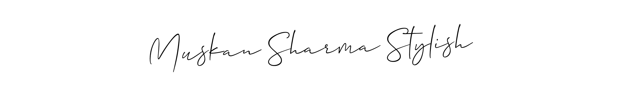 How to make Muskan Sharma Stylish signature? Allison_Script is a professional autograph style. Create handwritten signature for Muskan Sharma Stylish name. Muskan Sharma Stylish signature style 2 images and pictures png