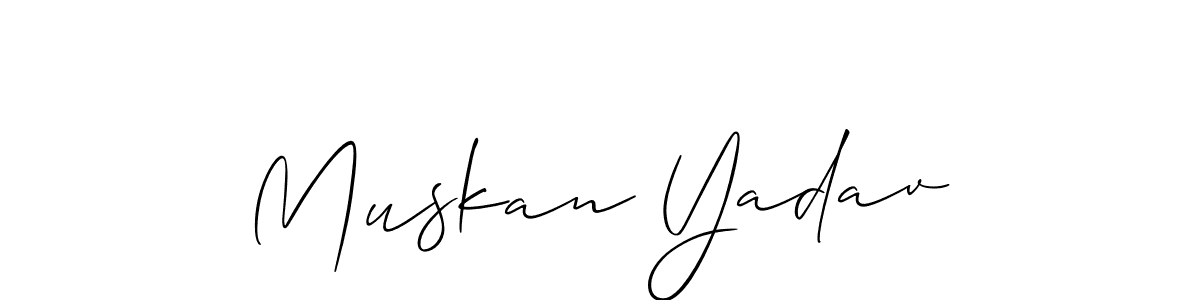 if you are searching for the best signature style for your name Muskan Yadav. so please give up your signature search. here we have designed multiple signature styles  using Allison_Script. Muskan Yadav signature style 2 images and pictures png