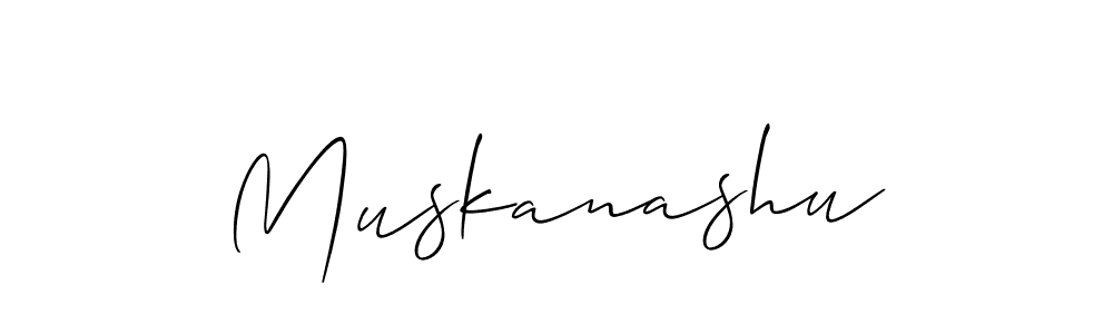 Also we have Muskanashu name is the best signature style. Create professional handwritten signature collection using Allison_Script autograph style. Muskanashu signature style 2 images and pictures png