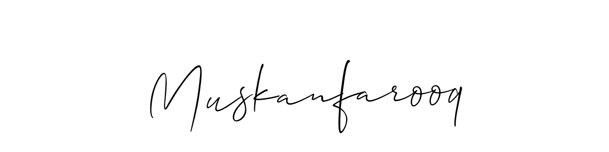 How to make Muskanfarooq signature? Allison_Script is a professional autograph style. Create handwritten signature for Muskanfarooq name. Muskanfarooq signature style 2 images and pictures png