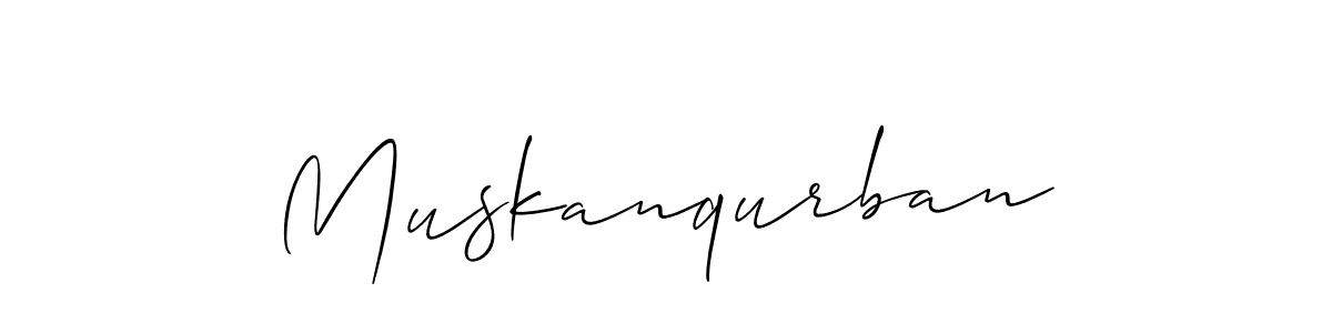 Design your own signature with our free online signature maker. With this signature software, you can create a handwritten (Allison_Script) signature for name Muskanqurban. Muskanqurban signature style 2 images and pictures png