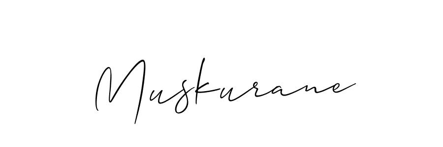 How to make Muskurane signature? Allison_Script is a professional autograph style. Create handwritten signature for Muskurane name. Muskurane signature style 2 images and pictures png