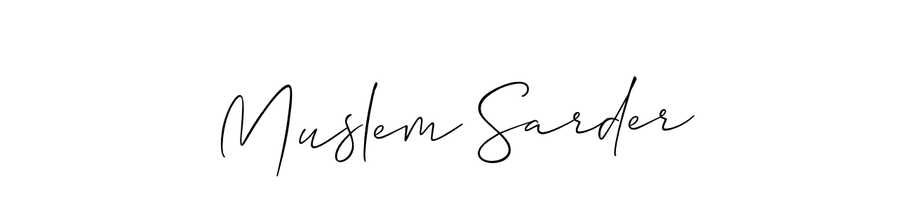 How to make Muslem Sarder signature? Allison_Script is a professional autograph style. Create handwritten signature for Muslem Sarder name. Muslem Sarder signature style 2 images and pictures png