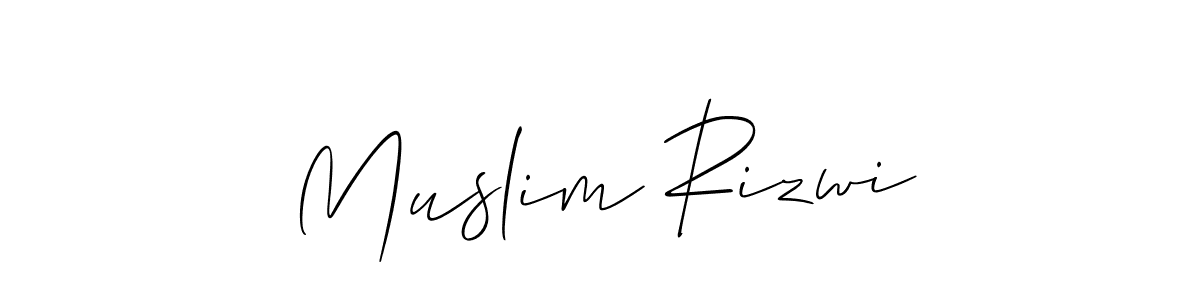 if you are searching for the best signature style for your name Muslim Rizwi. so please give up your signature search. here we have designed multiple signature styles  using Allison_Script. Muslim Rizwi signature style 2 images and pictures png