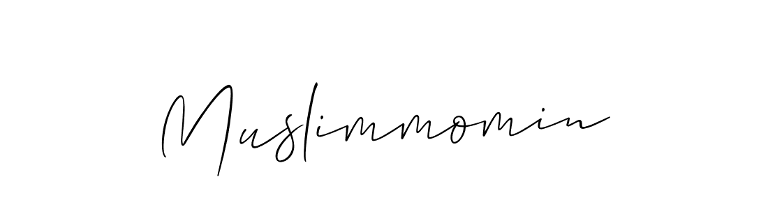 It looks lik you need a new signature style for name Muslimmomin. Design unique handwritten (Allison_Script) signature with our free signature maker in just a few clicks. Muslimmomin signature style 2 images and pictures png