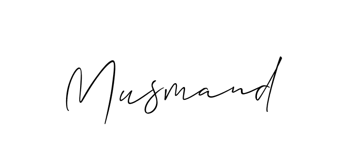 How to make Musmand signature? Allison_Script is a professional autograph style. Create handwritten signature for Musmand name. Musmand signature style 2 images and pictures png