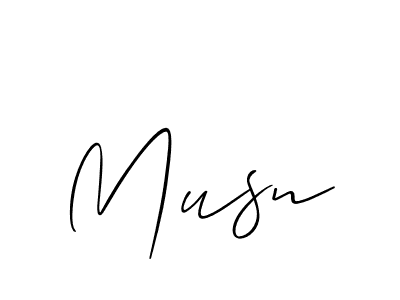 How to make Musn signature? Allison_Script is a professional autograph style. Create handwritten signature for Musn name. Musn signature style 2 images and pictures png