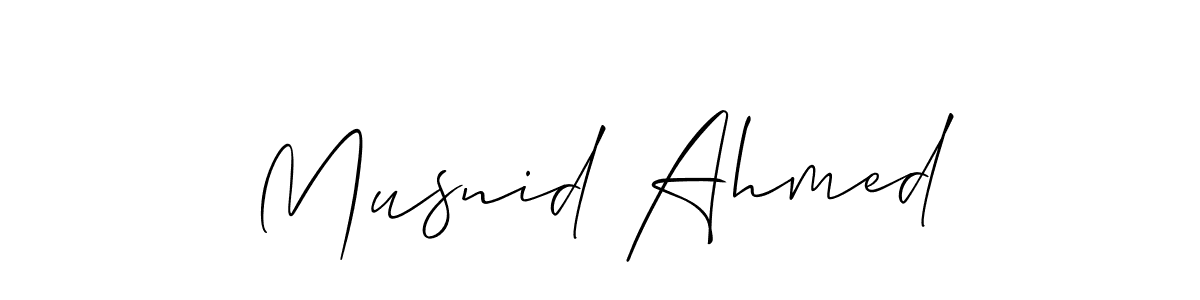 Make a beautiful signature design for name Musnid Ahmed. Use this online signature maker to create a handwritten signature for free. Musnid Ahmed signature style 2 images and pictures png