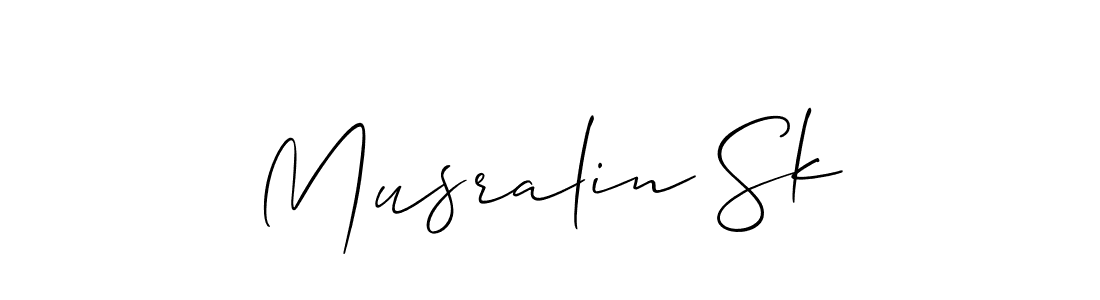 It looks lik you need a new signature style for name Musralin Sk. Design unique handwritten (Allison_Script) signature with our free signature maker in just a few clicks. Musralin Sk signature style 2 images and pictures png