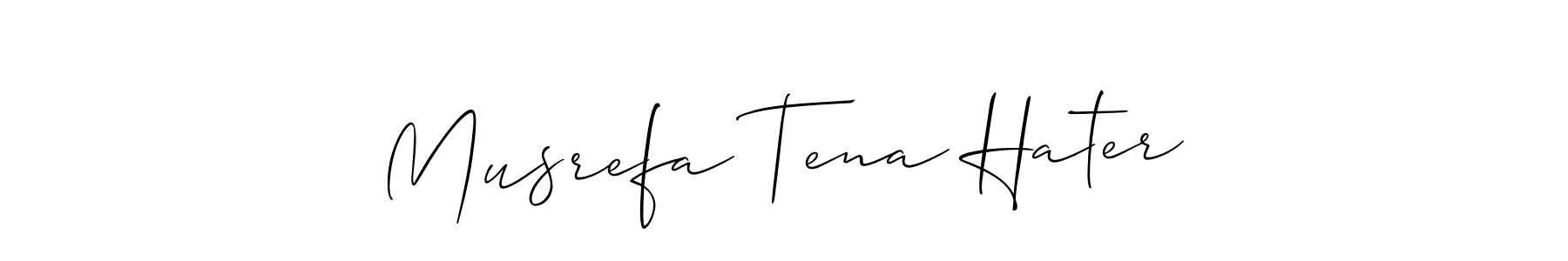 How to Draw Musrefa Tena Hater signature style? Allison_Script is a latest design signature styles for name Musrefa Tena Hater. Musrefa Tena Hater signature style 2 images and pictures png