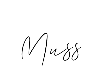 Make a beautiful signature design for name Muss. With this signature (Allison_Script) style, you can create a handwritten signature for free. Muss signature style 2 images and pictures png