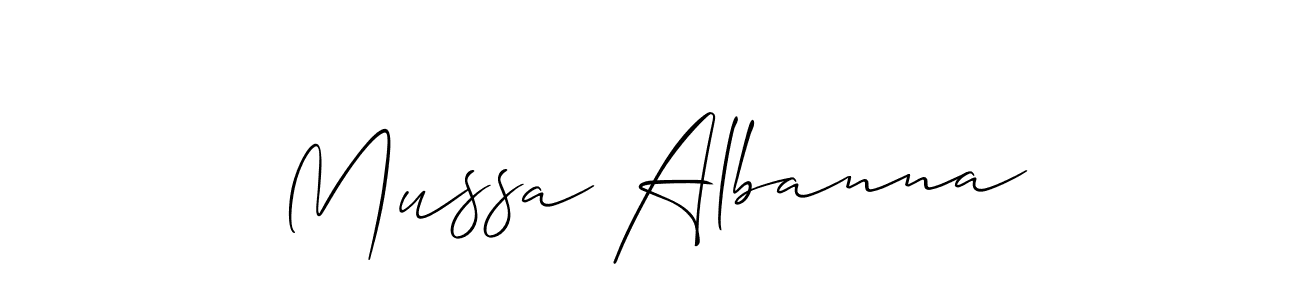 Make a beautiful signature design for name Mussa Albanna. Use this online signature maker to create a handwritten signature for free. Mussa Albanna signature style 2 images and pictures png