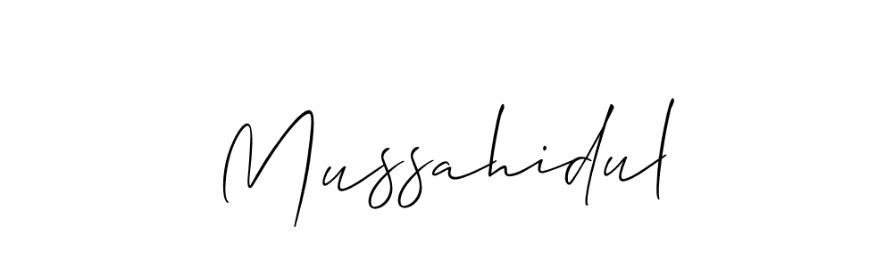 The best way (Allison_Script) to make a short signature is to pick only two or three words in your name. The name Mussahidul include a total of six letters. For converting this name. Mussahidul signature style 2 images and pictures png