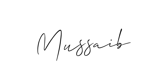 Make a beautiful signature design for name Mussaib. With this signature (Allison_Script) style, you can create a handwritten signature for free. Mussaib signature style 2 images and pictures png