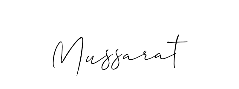 Design your own signature with our free online signature maker. With this signature software, you can create a handwritten (Allison_Script) signature for name Mussarat. Mussarat signature style 2 images and pictures png