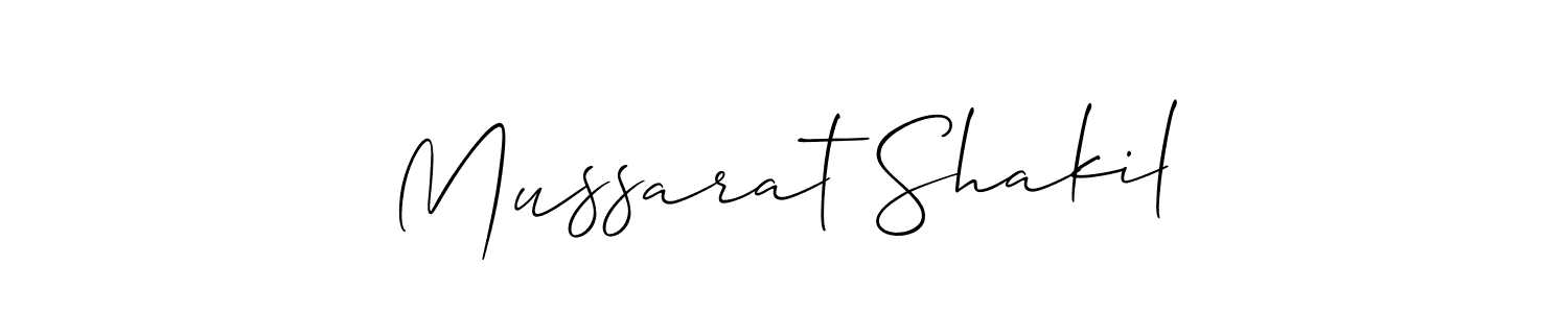 Mussarat Shakil stylish signature style. Best Handwritten Sign (Allison_Script) for my name. Handwritten Signature Collection Ideas for my name Mussarat Shakil. Mussarat Shakil signature style 2 images and pictures png
