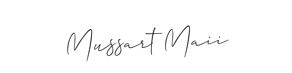 How to make Mussart Maii signature? Allison_Script is a professional autograph style. Create handwritten signature for Mussart Maii name. Mussart Maii signature style 2 images and pictures png