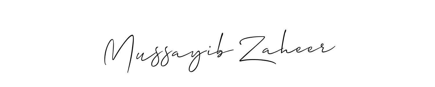 Make a beautiful signature design for name Mussayib Zaheer. Use this online signature maker to create a handwritten signature for free. Mussayib Zaheer signature style 2 images and pictures png
