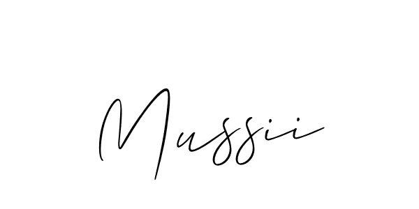 Design your own signature with our free online signature maker. With this signature software, you can create a handwritten (Allison_Script) signature for name Mussii. Mussii signature style 2 images and pictures png