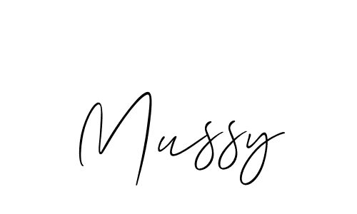 Use a signature maker to create a handwritten signature online. With this signature software, you can design (Allison_Script) your own signature for name Mussy. Mussy signature style 2 images and pictures png