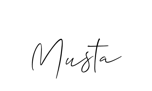 Allison_Script is a professional signature style that is perfect for those who want to add a touch of class to their signature. It is also a great choice for those who want to make their signature more unique. Get Musta name to fancy signature for free. Musta signature style 2 images and pictures png