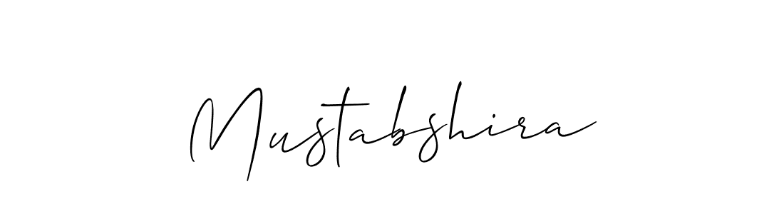 if you are searching for the best signature style for your name Mustabshira. so please give up your signature search. here we have designed multiple signature styles  using Allison_Script. Mustabshira signature style 2 images and pictures png