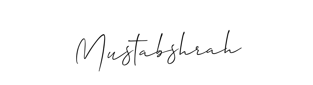 Mustabshrah stylish signature style. Best Handwritten Sign (Allison_Script) for my name. Handwritten Signature Collection Ideas for my name Mustabshrah. Mustabshrah signature style 2 images and pictures png