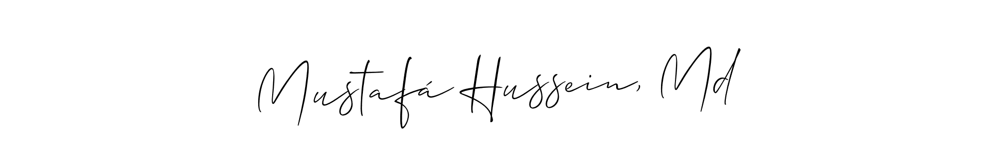 Make a beautiful signature design for name Mustafá Hussein, Md. With this signature (Allison_Script) style, you can create a handwritten signature for free. Mustafá Hussein, Md signature style 2 images and pictures png