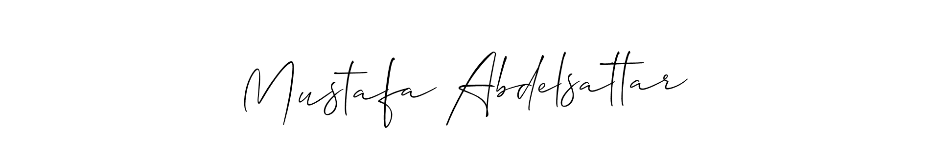 The best way (Allison_Script) to make a short signature is to pick only two or three words in your name. The name Mustafa Abdelsattar include a total of six letters. For converting this name. Mustafa Abdelsattar signature style 2 images and pictures png