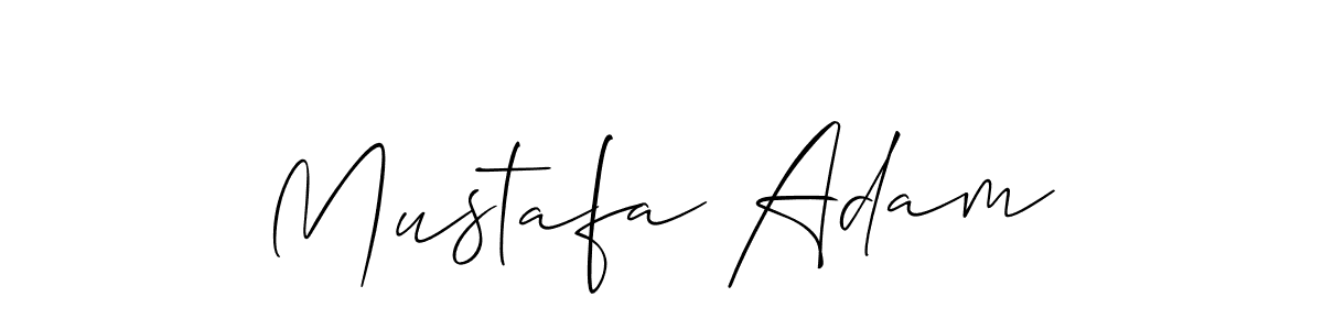 Mustafa Adam stylish signature style. Best Handwritten Sign (Allison_Script) for my name. Handwritten Signature Collection Ideas for my name Mustafa Adam. Mustafa Adam signature style 2 images and pictures png