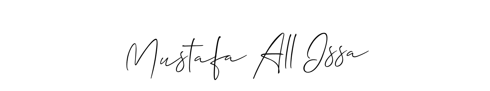 Create a beautiful signature design for name Mustafa All Issa. With this signature (Allison_Script) fonts, you can make a handwritten signature for free. Mustafa All Issa signature style 2 images and pictures png