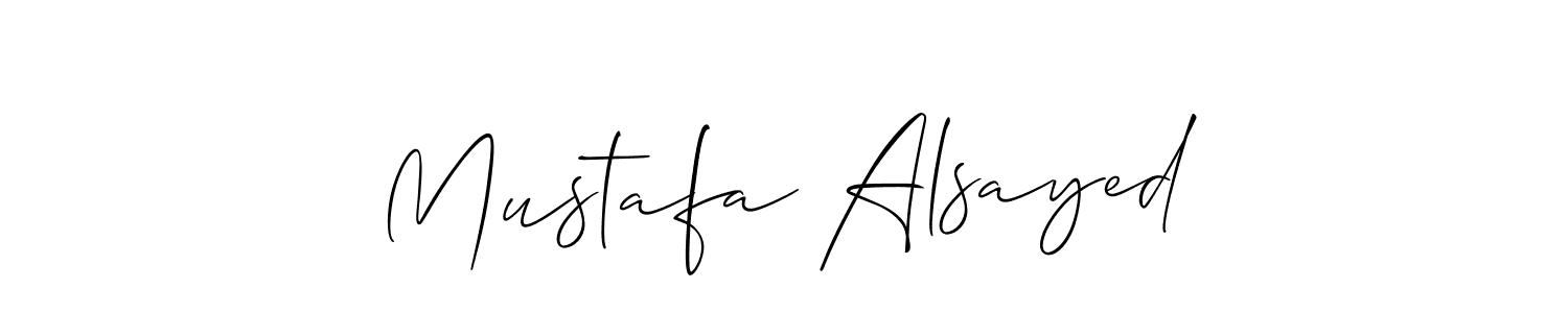 How to make Mustafa Alsayed signature? Allison_Script is a professional autograph style. Create handwritten signature for Mustafa Alsayed name. Mustafa Alsayed signature style 2 images and pictures png