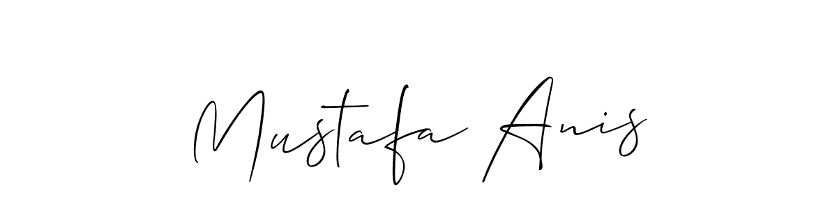Create a beautiful signature design for name Mustafa Anis. With this signature (Allison_Script) fonts, you can make a handwritten signature for free. Mustafa Anis signature style 2 images and pictures png