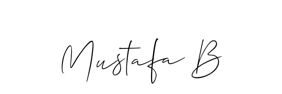 It looks lik you need a new signature style for name Mustafa B. Design unique handwritten (Allison_Script) signature with our free signature maker in just a few clicks. Mustafa B signature style 2 images and pictures png