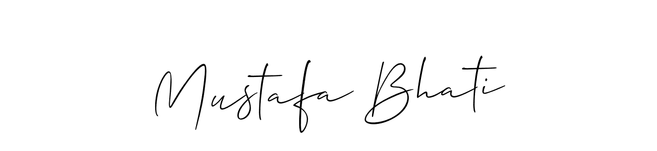 How to make Mustafa Bhati signature? Allison_Script is a professional autograph style. Create handwritten signature for Mustafa Bhati name. Mustafa Bhati signature style 2 images and pictures png