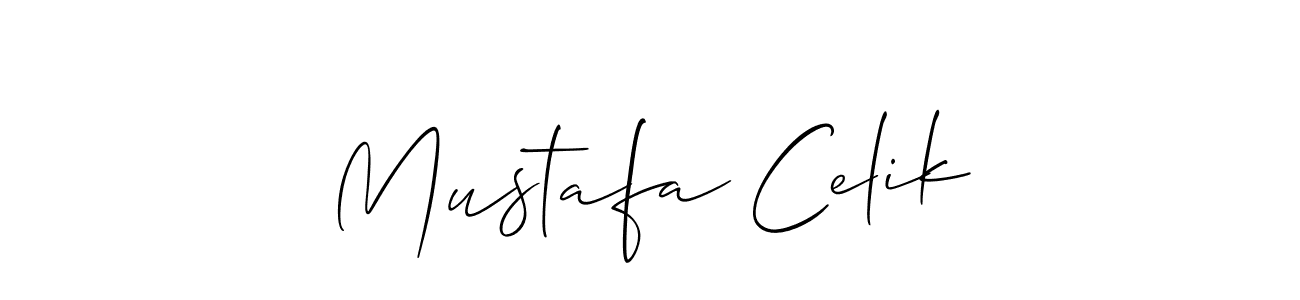 Allison_Script is a professional signature style that is perfect for those who want to add a touch of class to their signature. It is also a great choice for those who want to make their signature more unique. Get Mustafa Celik name to fancy signature for free. Mustafa Celik signature style 2 images and pictures png