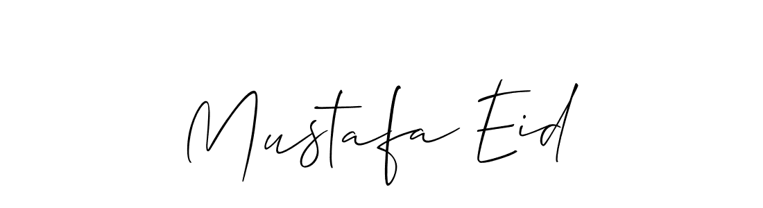 Also You can easily find your signature by using the search form. We will create Mustafa Eid name handwritten signature images for you free of cost using Allison_Script sign style. Mustafa Eid signature style 2 images and pictures png